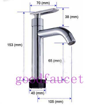 Wholesale and Retail Chrome Brass Bathroom Basin Faucet Single Handle Cold Water Faucet Tap Deck Mounted Tap