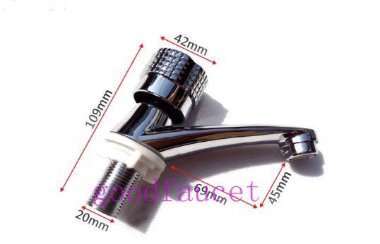 Wholesale and Retail Promotion Bathroom Cold Water Faucet Polished Chrome Brass Handle Free Tap Deck Mounted