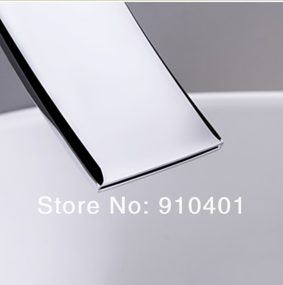 Wholesale and Retail Promotion NEW Luxury Chrome Finish Widespread Bathroom Sink Faucet Dual Handles Mixer Tap