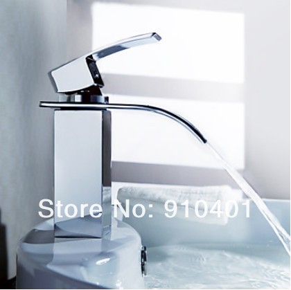 new brand bathroom basin faucet  waterfall luxury faucet hot sell competitive price chrome finish