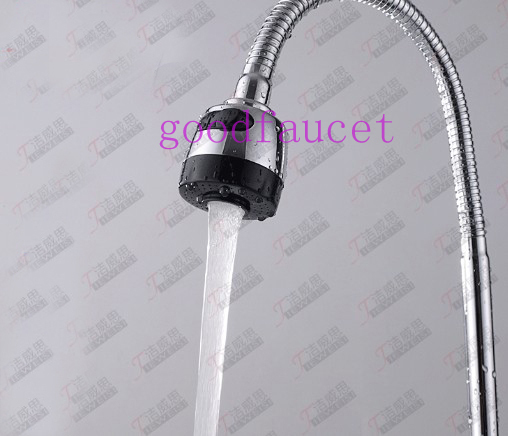 solid brass swivel spout kitchen faucet vessel sink mixer tap single handle hole dual spout faucet chrome finish