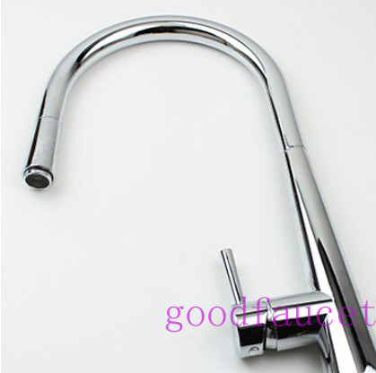 wholesale and retail new pull out sprayer kitchen mixer tap deck mounted single handle vessel sink faucet chrome