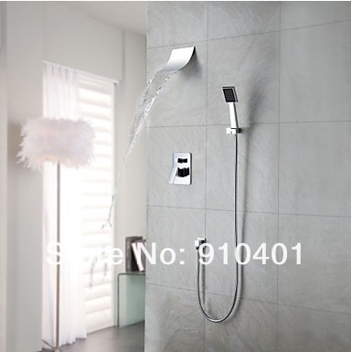 Contemporary cheap chrome brass  waterfall brathroom shower faucet LX-3028