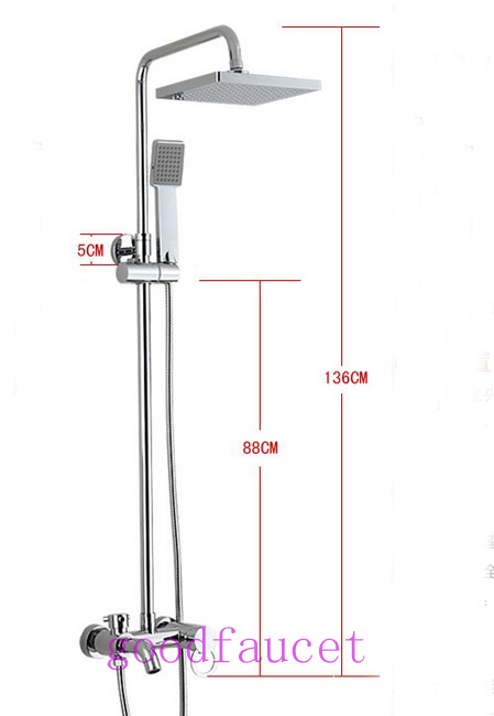 Luxury Bathroom rainfall shower mixer tap set 8