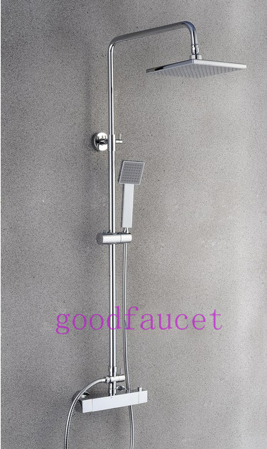 Thermostatic shower faucets,temperature showers faucet,mixer valve,Induction tap square shower with tub faucet