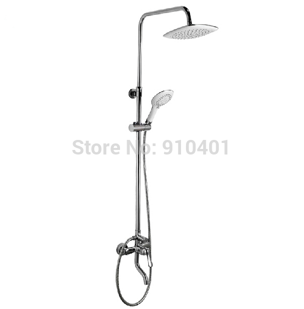 Whole Sale And Retail Promotion NEW Modern Chrome Rain Shower Faucet Single Handle Tub Mixer Tap W/ Hand Shower