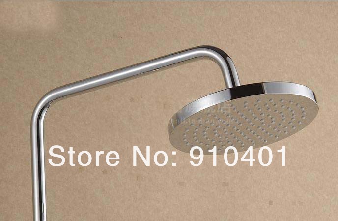 Wholeale And Retail Promotion Luxury Chrome Finish Bathroom Tub Faucet 8" Rain Shower Mixer Tap Wall Mounted