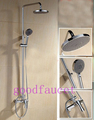 Wholesale And Retail NEW 8"Rain Shower Column Shower Mixer Tap Set Single Handle Chrome Finish Faucet Shower