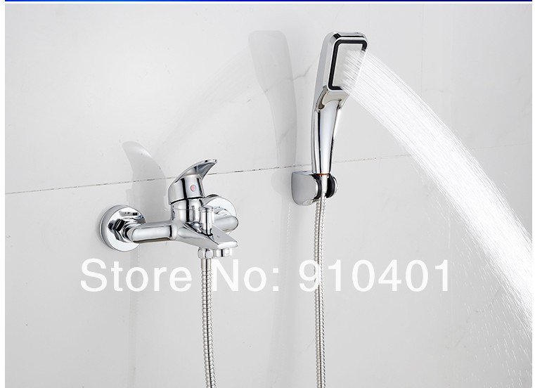Wholesale And Retail Promotion Chrome Finish Solid Brass Bathroom Tub Faucet With High Pressure Hand Shower