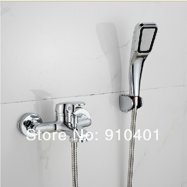 Wholesale And Retail Promotion Chrome Finish Solid Brass Bathroom Tub Faucet With High Pressure Hand Shower