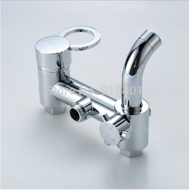 Wholesale And Retail Promotion Chrome Rain Shower Faucet Bathroom Tub Mixer Tap With Hand Shower Sinlge Handle