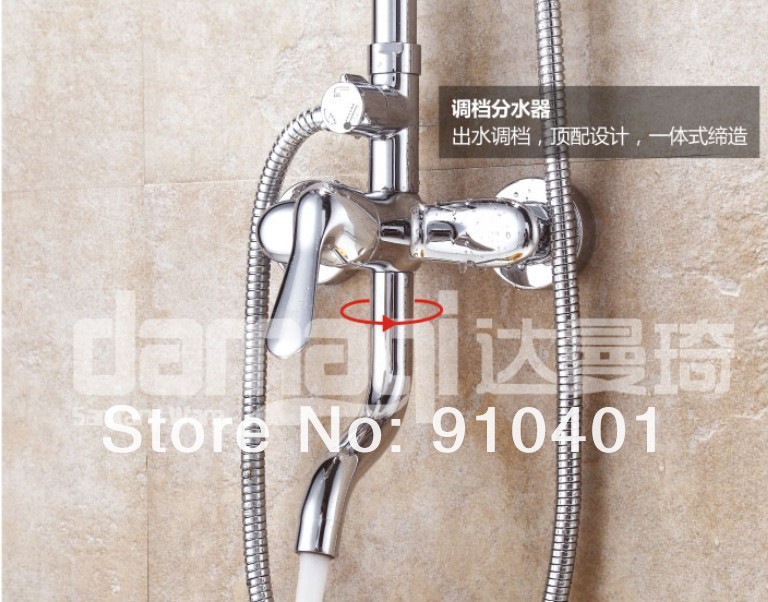 Wholesale And Retail Promotion  Luxury Chrome Bathroom Rain Shower Faucet Bathtub Shower Mixer Tap Shower Column