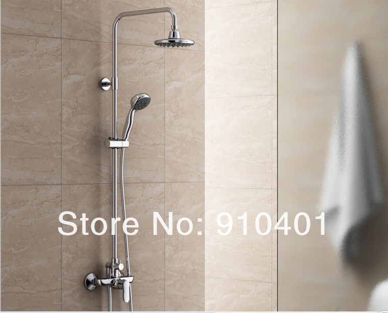 Wholesale And Retail Promotion  Luxury Rainfall Bath Shower Faucet Tap Wall Mounted Chrome Shower Mixer Faucet
