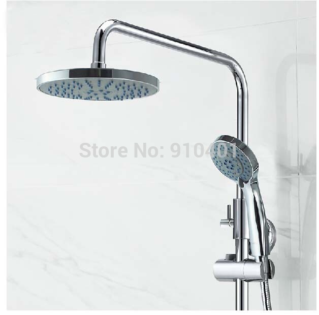 Wholesale And Retail Promotion Luxury Thermostatic Rain Shower Faucet Tub Mixer Tap W/ Hand Shower Wall Mounted