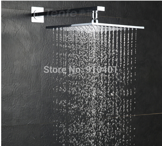 Wholesale And Retail Promotion Luxury Thermostatic Valve 8" Brass Shower Head Tub Mixer Tap Spout Hand Shower