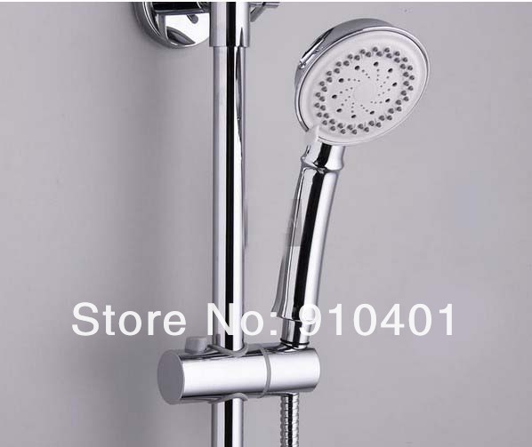 Wholesale And Retail Promotion  Luxury Wall Mounted 8" Round Rainfall Shower Faucet Set Bathroom Tub Mixer Tap