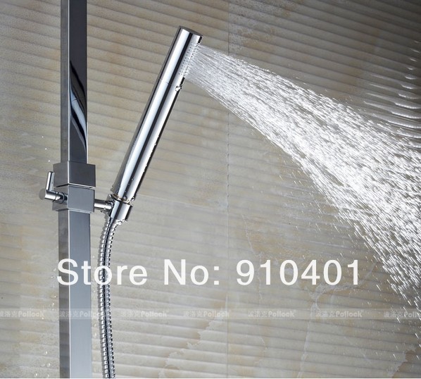 Wholesale And Retail Promotion Modern Chrome Brass Bathroom Tub Shower Faucet 8" Rain Shower Head Shower Column