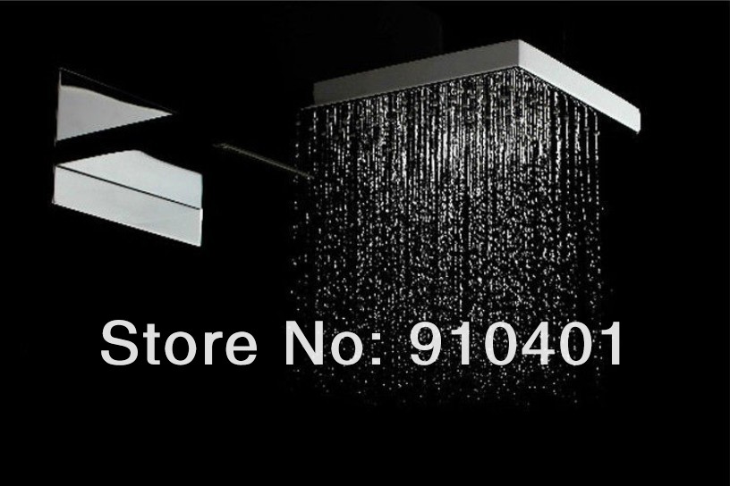 Wholesale And Retail Promotion Modern Luxury 22" Rainfall Waterfall Chrome Brass Thermostatic Shower Mixer Tap
