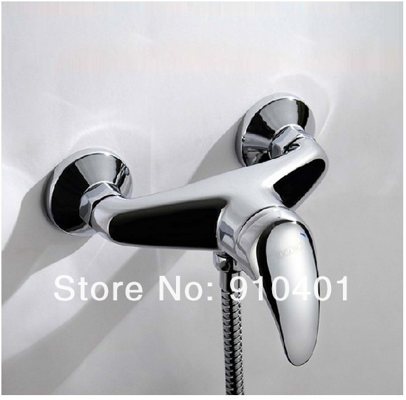 Wholesale And Retail Promotion  Modern Wall Mounted Shower Set Faucet Chrome Brass Bathroom Shower Mixer Tap