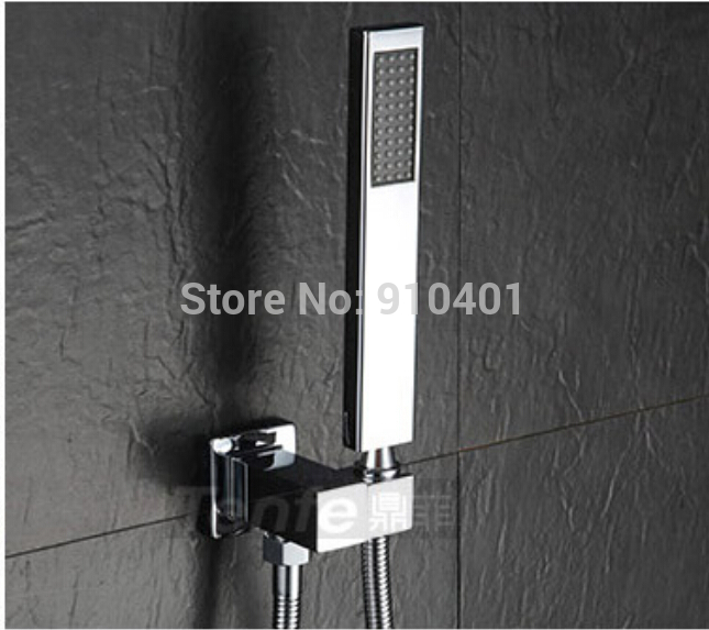 Wholesale And Retail Promotion Modern Wall Moutned 12" Rain Brass Shower Head Thermostatic Vavle W/ Hand Shower