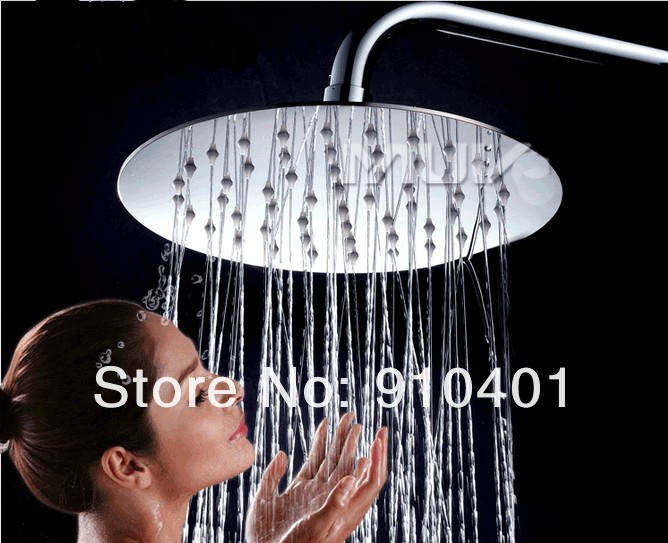 Wholesale And Retail Promotion NEW Luxury Wall Mounted Bathroom Shower Faucet Set 8" Rain Shower Tub Mixer Tap