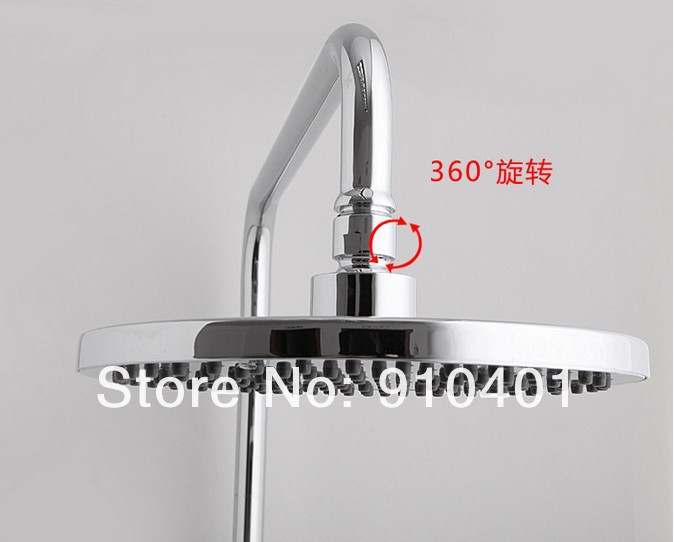 Wholesale And Retail Promotion NEW Wall Hung Shower Faucet Set Chrome Finish Shower Mixer Tap w/Adjustable Bar