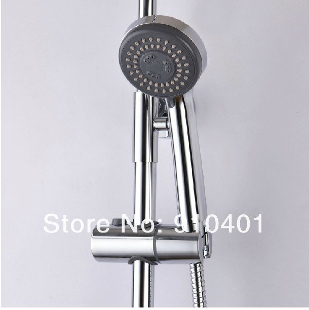 Wholesale And Retail Promotion NEW Wall Mounted 8" Rain Shower Faucet Set Bathroom Tub Faucet With Hand Shower
