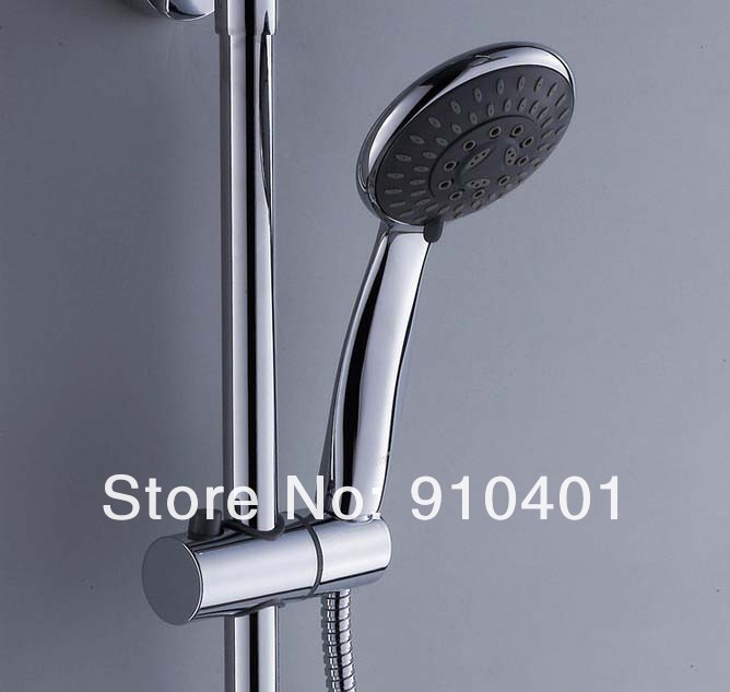 Wholesale And Retail Promotion NEW Wall Mounted Bathroom Shower Faucet Set 8" Round Rain Tub Mixer Tap Chrome