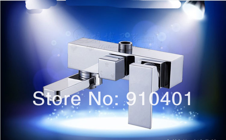 Wholesale And Retail Promotion Polished Chrome Wall Mounted 8" Rain Shower Faucet Set Bathtub Mixer Tap Shower