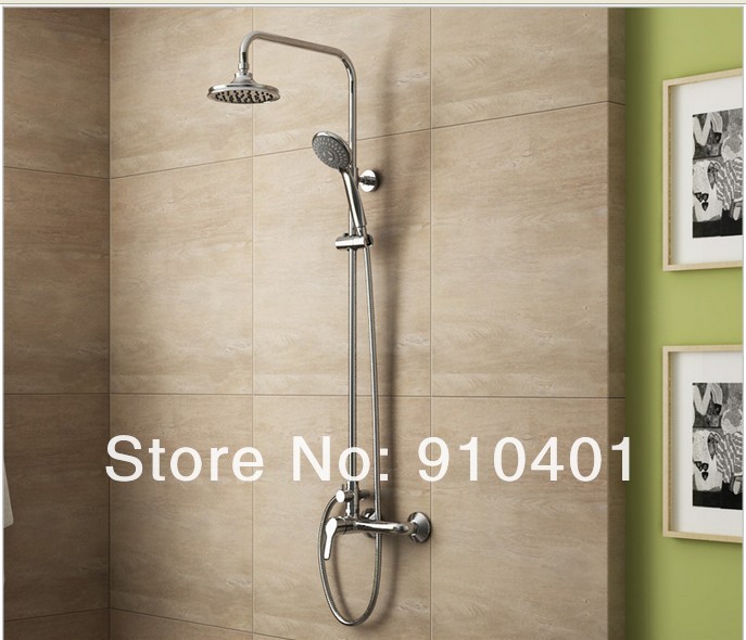 Wholesale And Retail Promotion Rainfall Shower Faucet tap Wall Mounted Chrome finish Bath Shower Faucet Mixer