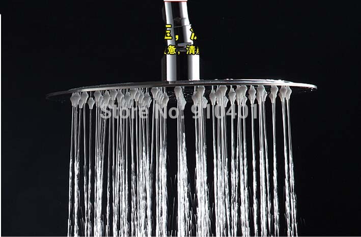 Wholesale And Retail Promotion Wall Mounted 8" Brass Shower Head Bathroom Tub Mixer Tap With Hand Shower Unit