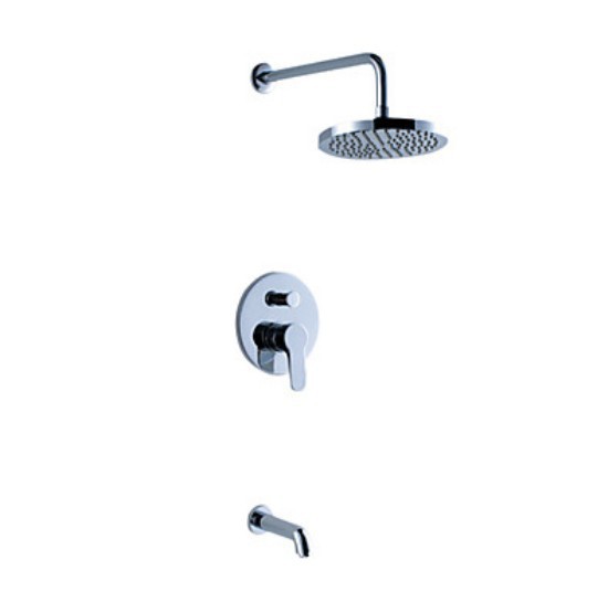 Wholesale And Retail Promotion Wall Mounted 8" Rain Shower Faucet Set Bathtub Shower Mixer Tap Chrome Finish