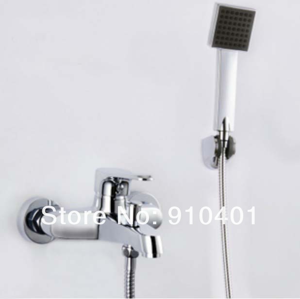 Wholesale And Retail Promotion Wall Mounted Bathroom Shower Faucet Set Bathtub Shower Mixer Tap Polished Chrome