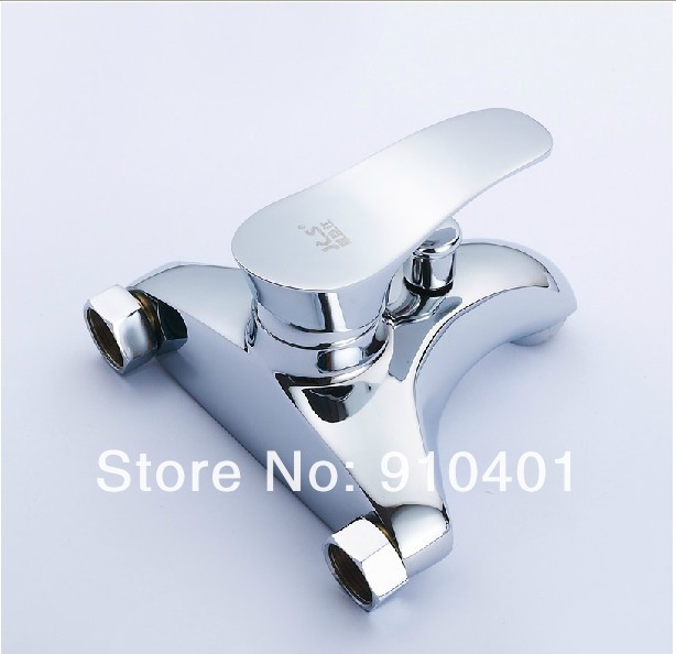 Wholesale And Retail Promotion Wall Mounted Chrome Brass Bathroom Shower Faucet Set Bathtub Shower Mixer Tap
