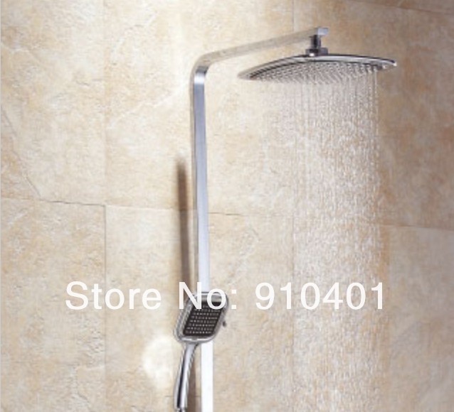 Wholesale And Retail Promotion Wall Mounted Chrome Finish 8" Rain Shower Faucet Set Bathtub Mixer Tap Shower