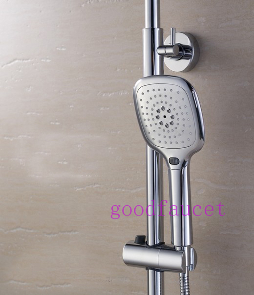 Wholesale Retail - Luxury Brass Thermostatic Shower Faucet,shower faucet mixer ,with tub water tap chrome