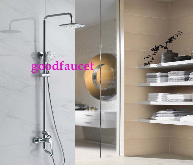 wholesale and retail Promotion Luxury 8" Rain Bathroom Shower Mixer Faucet Set W/ Tub Faucet Tap Shower Chrome