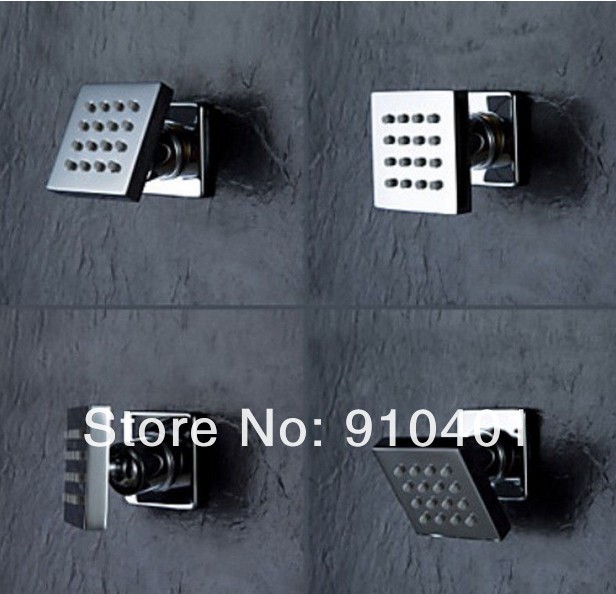 wholesale and retail Promotion Luxury Rain 16" (40cm) Thermostatic Shower Faucet Bathtub Mixer Tap Jets Sprayer