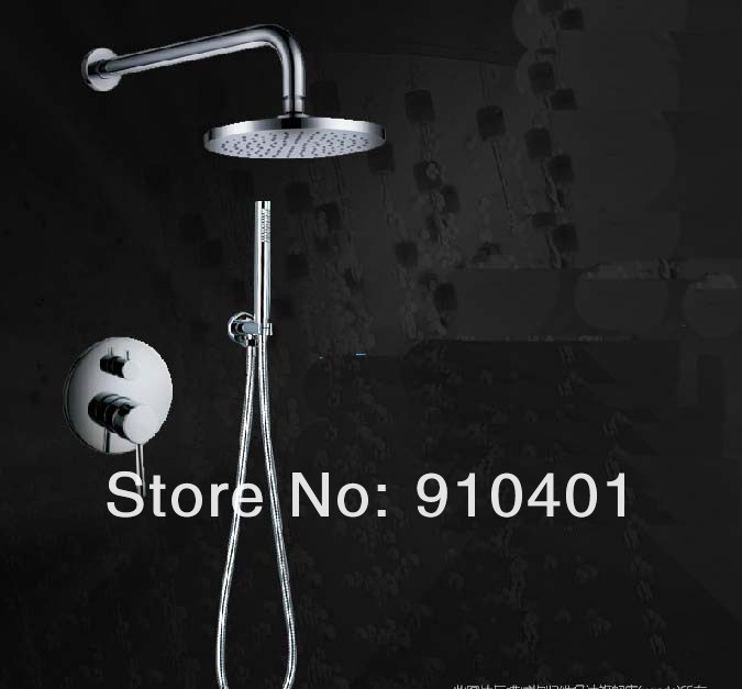 wholesale and retail Promotion Luxury Wall Mounted Round Rain Shower Faucet Single Handle With Hand Shower Unit