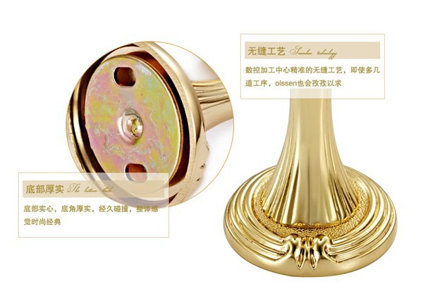 Europe style zinc alloy door stopper surface real 24k gold classical door stops strong magnetism Free shipping