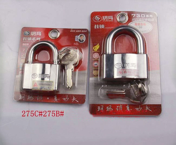 Alloy steel guard against cutting window locks padlock safty chrome lock 30 year guarantee