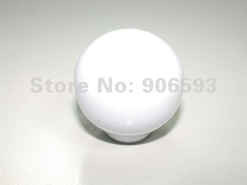 24pcs lot free shippingPorcelain white small circular cabinet knobporcelain handleporcelain ball