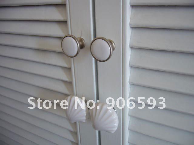 Porcelain white cabinet knob12pcs lot free shippingporcelain handleporcelain knob