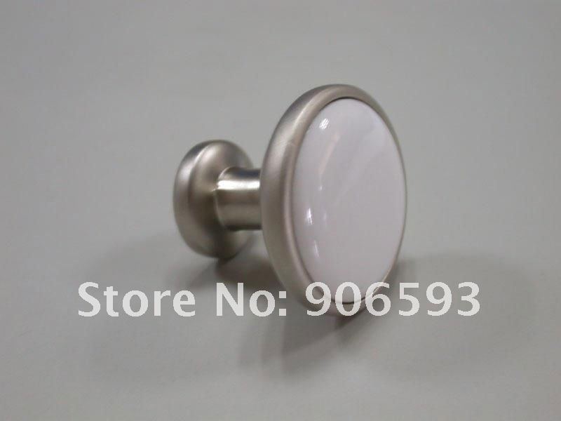 Porcelain white cabinet knob12pcs lot free shippingporcelain handleporcelain knob