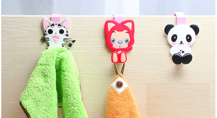Fashion cute iron hook behind the door clothes key  hat hanging hook Lovely cartoon wall decoration iron clothes bag robe hook