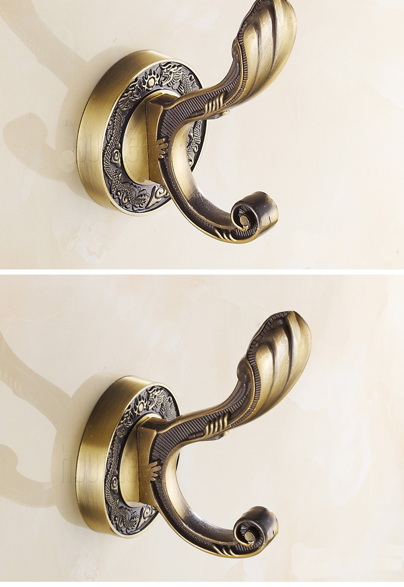Fashion new style bronze finish robe hook antique clothes hanger vintage Wall Mounted Bathroom Towel Hat Coat Hook