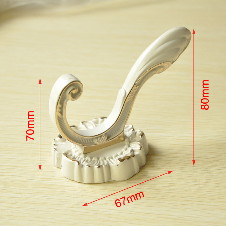 Hot Selling  Robe Hooks Clothes Hook,ivory Color Decorative Wall Hanging Hooks,Bathroom Accessories