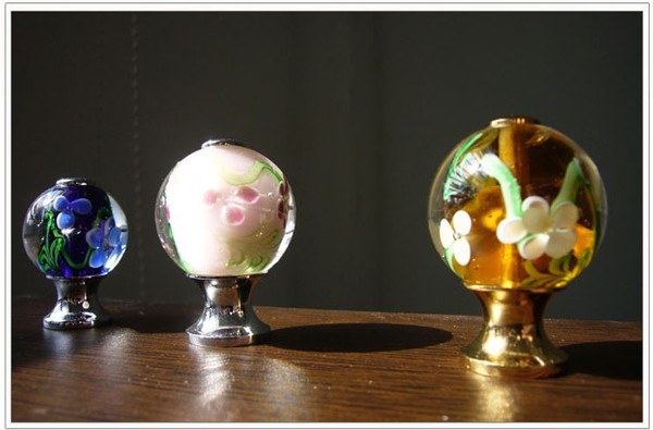 European&Chinese style Furniture Handle Peronality Creative High Grade Closet  Knobs Coloured glaze& Brass Drawer pull