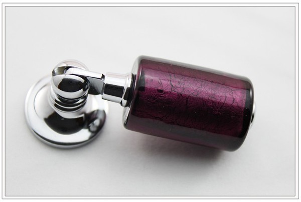 Grace Purple Modern Coloured glaze& Brass Pedestal Furniture Handle Creative High Grade Closet  Knobs Drawer Door Pull
