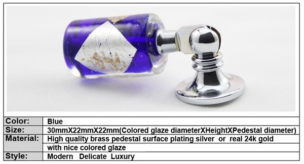 Modern Coloured glaze& Brass Pedestal Furniture Handle Creative High Grade Closet  Knobs Drawer door pull
